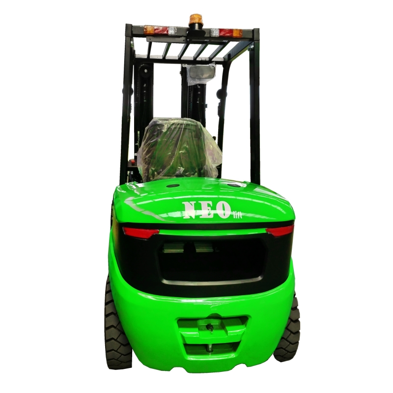 Electric forklift with diesel chassis